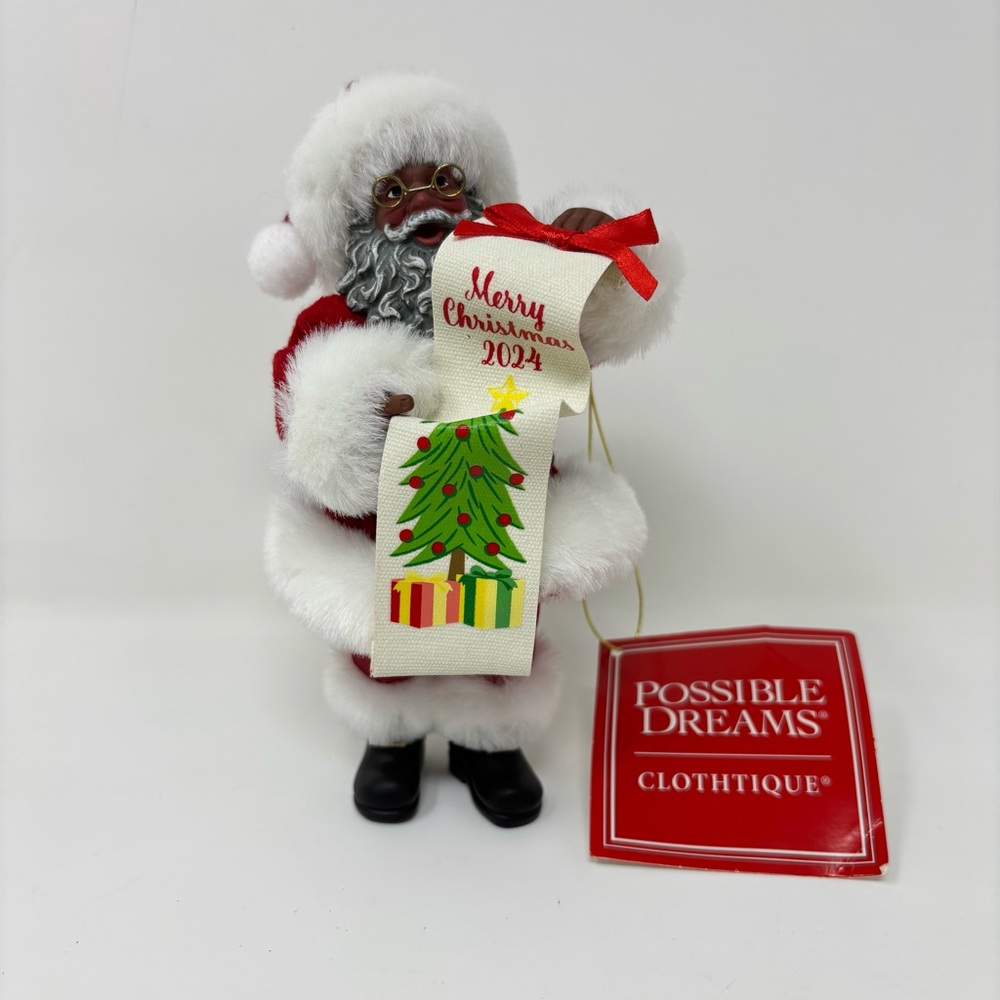 Department 56 Possible Dreams Clothtique Santa Ornament NWT Merry Christmas 2024